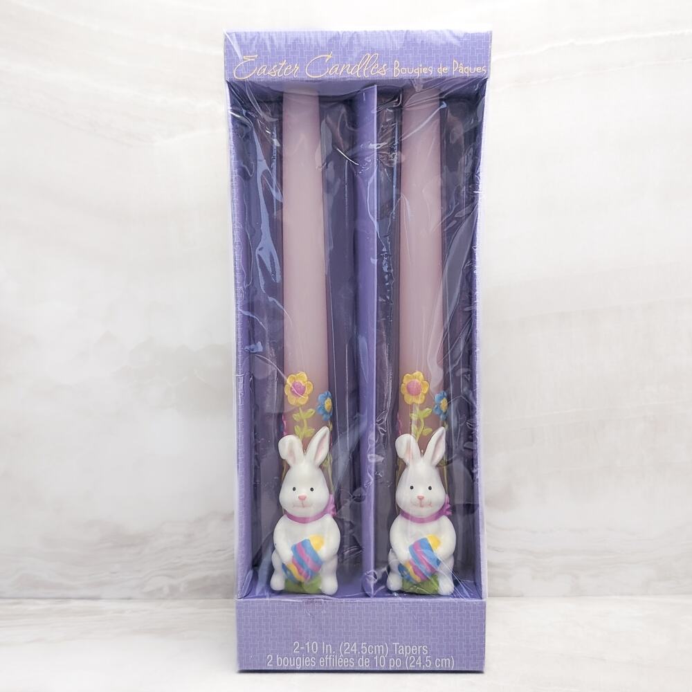 Set of 2 10" Vintage American Greetings Easter Taper Candles Rabbit - New in Box